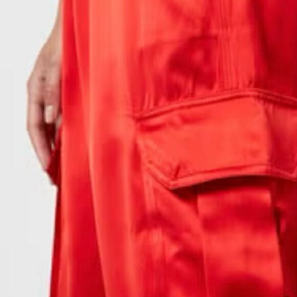 NWT Stine Goya Fatuna Red Cargo Trousers Woman size Medium - Picture 11 of 12